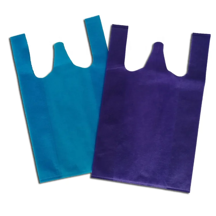 
30 x 50 x 14cm Promotional PP non woven tnt bags non-woven vest carrier supermarket shopper bag nonwoven t shirt shopping bag 