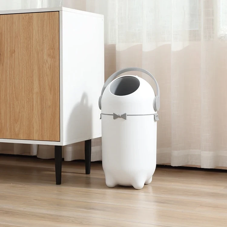 Trash Can High Quality Cute Creative Design Anti-smell Toilet Bedroom ABS BABY Diaper Pail Waste Paper Storage Bin