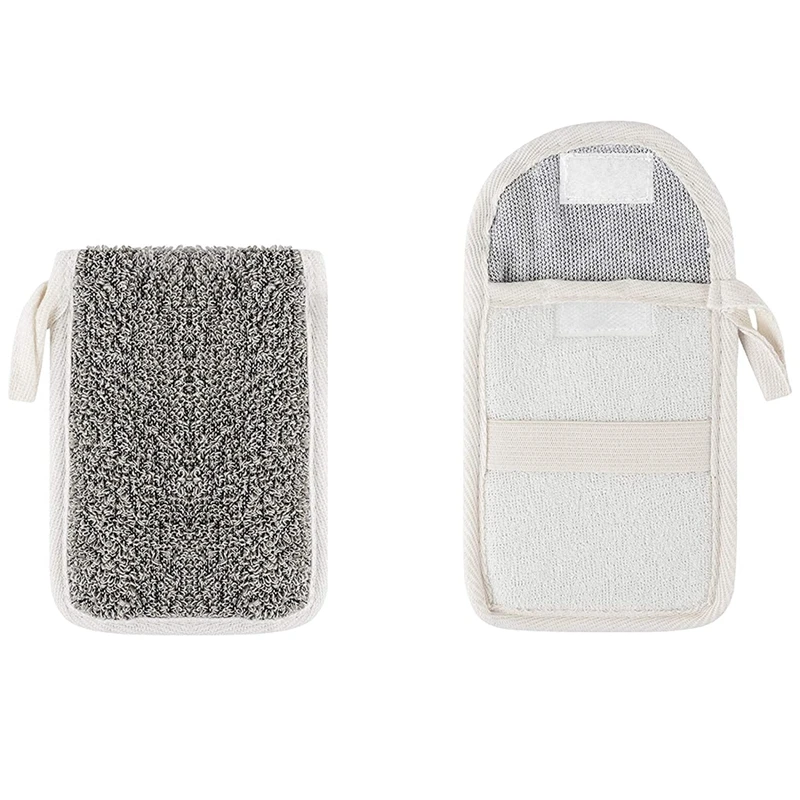 Natural Soap Saver Pouch,Exfoliating Soap Bag Body Scrubber Exfoliator Sponge with Holder Hanging Rope for Bath or Shower