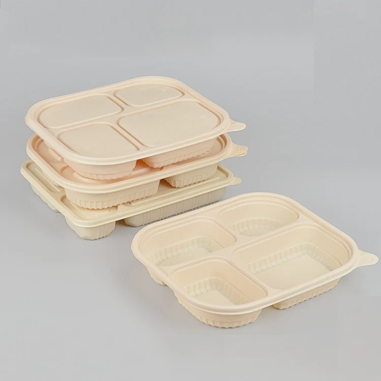 15% скидка, экологически чистый биоразлагаемый одноразовый Ланч-бокс из кукурузного крахмала Bento с 3 и 5 отделениями