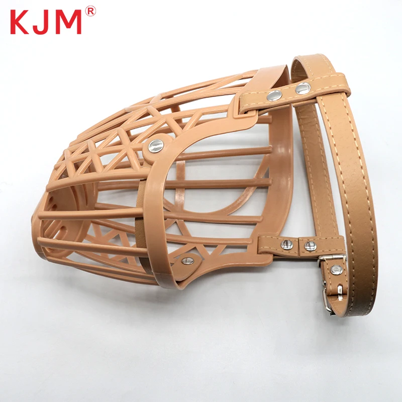 Factory Price Adjustable Safety PE Plastic Breathable Barking Soft Basket Dog Muzzle For Small Medium Large