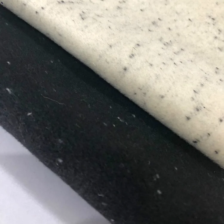 
100wool 920G/m New autumn and winter wool black and white double-sided woolen coat spot woolen coat fabric factory direct sale 