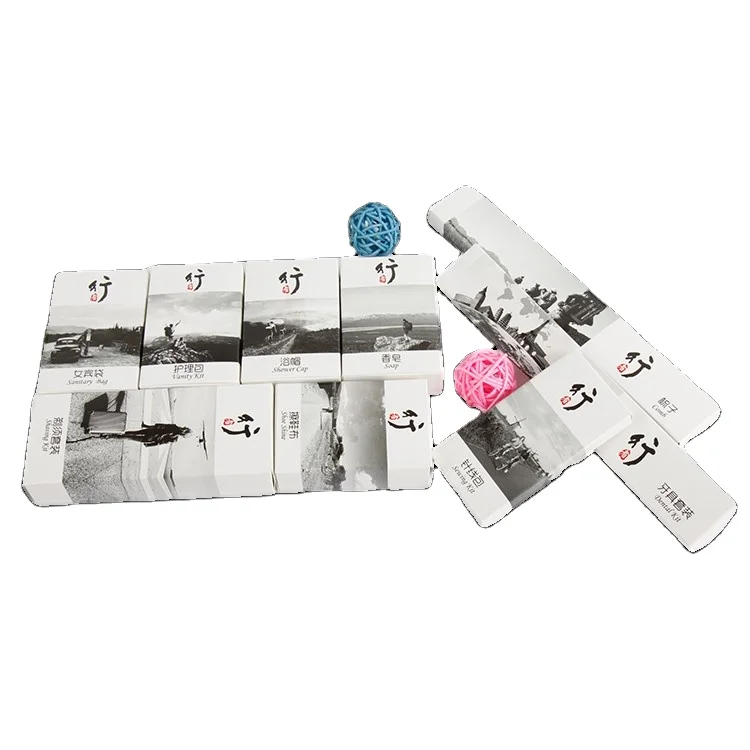 Best selling products plastic bag packaging hotel amenity set