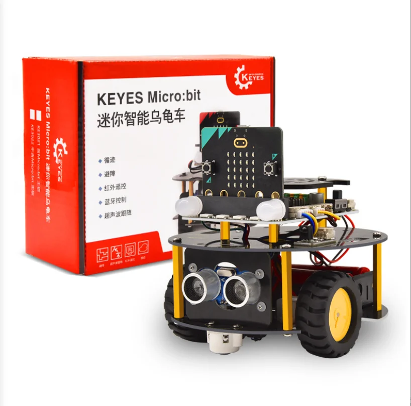 Microbit V2 Интеллектуальный игрушечный питон Графический паровой обучающий детский проект умный робот автомобильный комплект учебник для Arduino