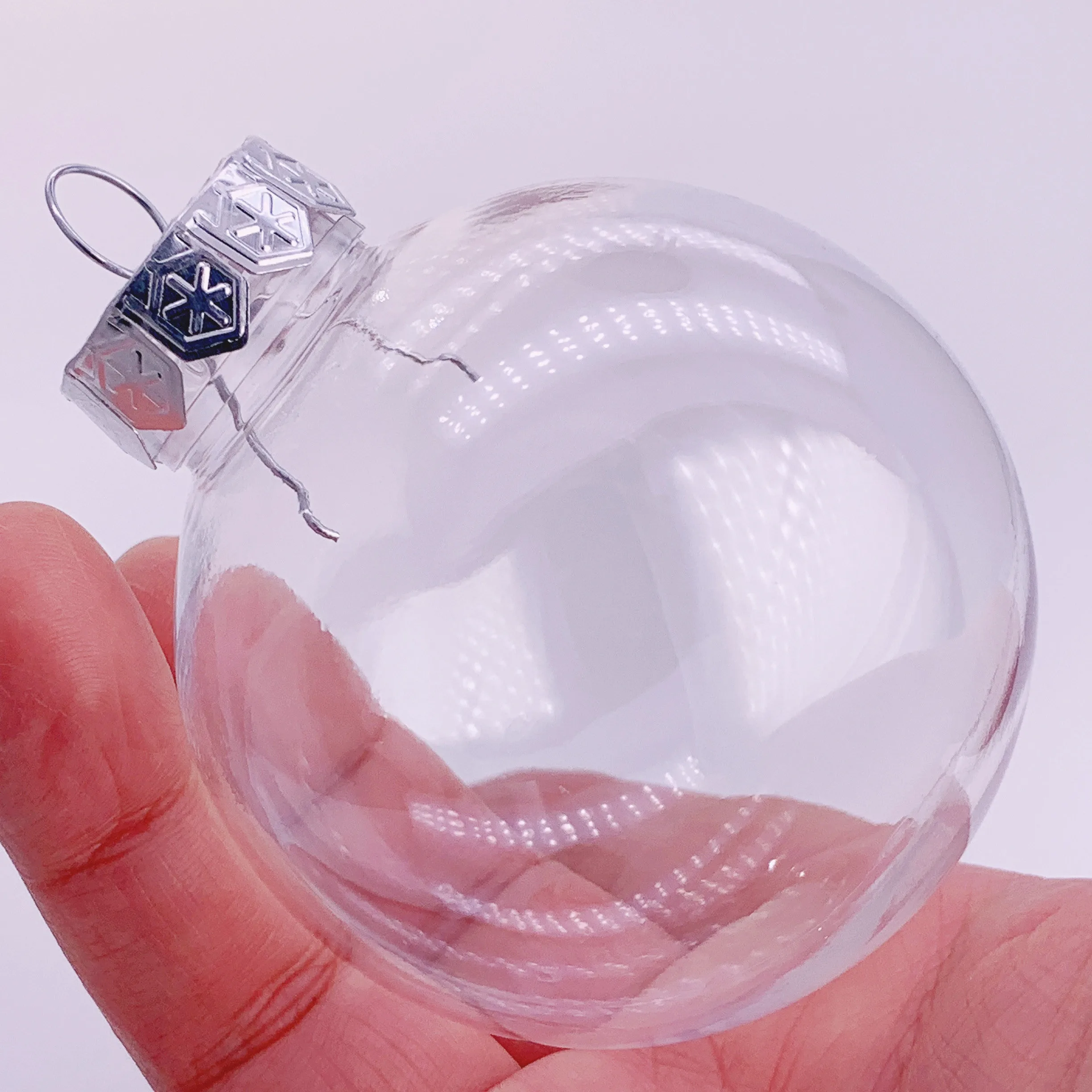 DIY пластиковая разборная/небьющаяся прозрачная Рождественская елка украшение 7 см шар