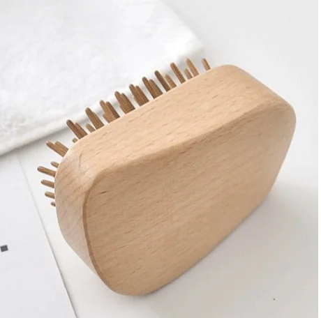 British Beech  Wood  without handle steel needleneedle air cushion air bag massage comb