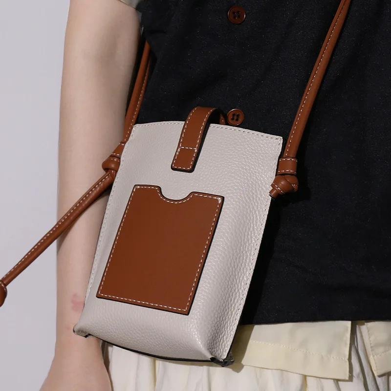 Wholesale PU Leather Mobile Phone Bag Leather Small Cellphone Shoulder Crossbody Bags for Women
