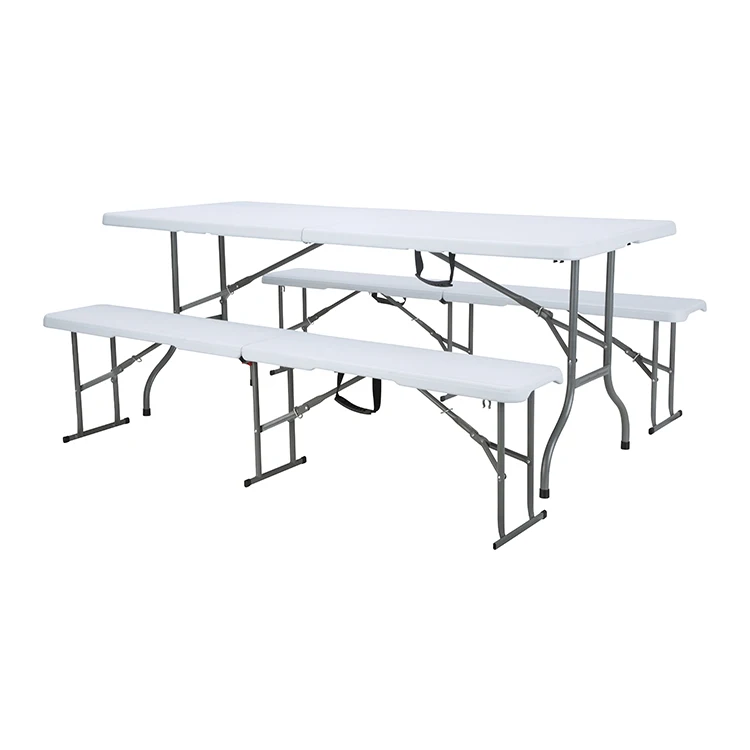 4 6 8 12 chairs children plastic foldable fold aluminum dining table set  with foldable chair party
