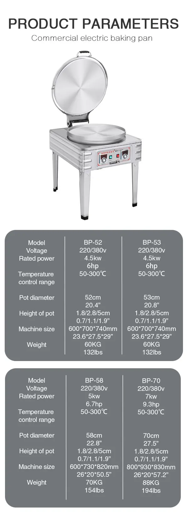 Commercial electric baking pan large capacity automatic constant temperature desktop vertical thousand layer pancake machine