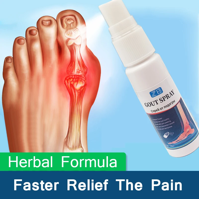 ZB Gout Spray Herbal Neck Waist Shoulder Leg Joint Bone Sore Care Fluid Rheumatism Joints Fingers Toes Swelling