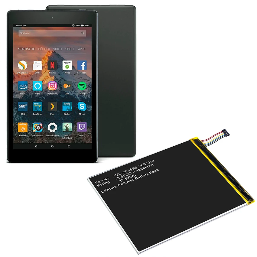 3 8 В литий-полимерный аккумулятор совместимый с Am azon 26S1018 58-000161 MC-28A8B8 Kindle Fire HD PR53DC