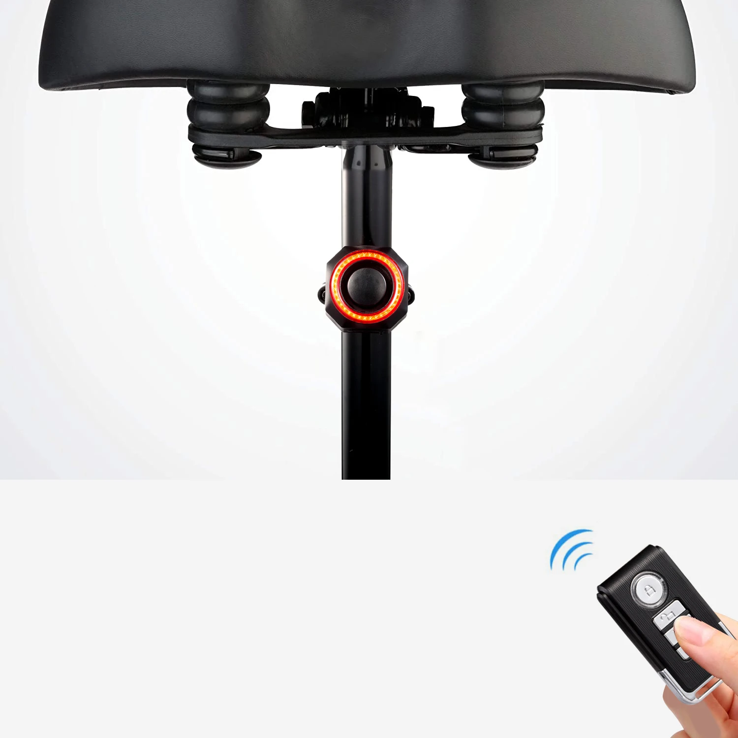 Smart Bike Tail Light with Remote Rear Bike Light ON/Off Bicycle Lights  USB Rechargeable  safety IP66 Waterproof