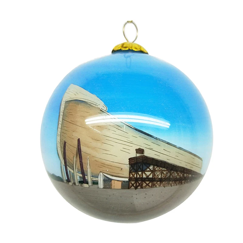 Custom Religious Inside Painted Christmas Glass Ball Ornaments