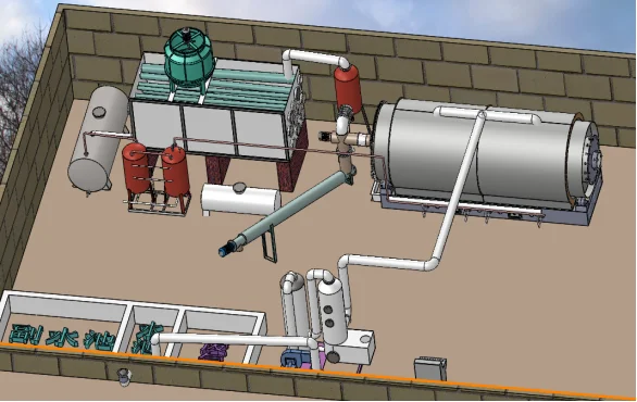 large scale old plastic pyrolysis to fuel oil refineries recycling plant pyrolysis plant