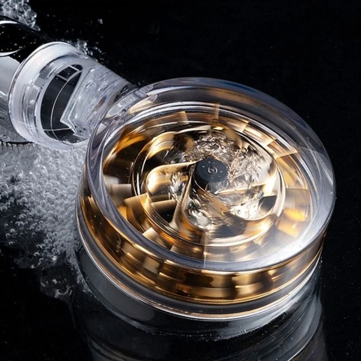 2022 Vortex Helix Turbo Fan Power Propeller 360 Degree Rotatable Turbocharged Handheld Shower Head