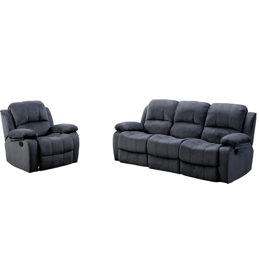 Wholesale 3 Seater Fabric Furniture Sectional Living Room Recliner Sofa set,Fabric Recliner Sofa Sets