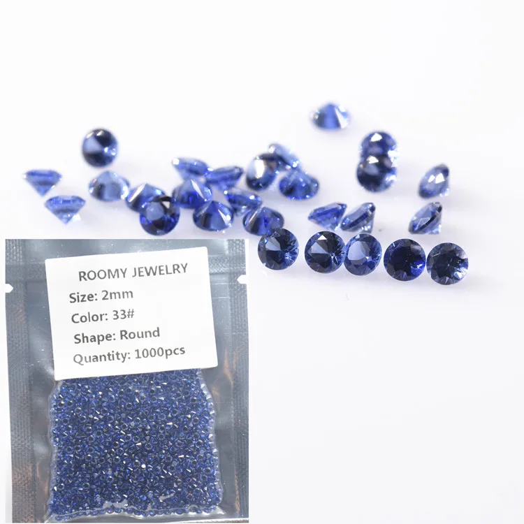 5A Round 1mm 2mm 3mm Jewelry making  synthetic gems wholesale Loose small sapphire gemstone