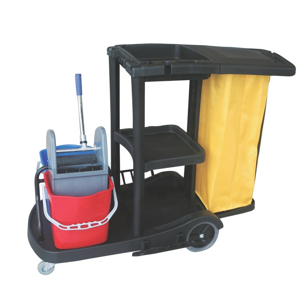Multi Functional Commerical Advanced Versatile Janitorial Utility Cart with Wringer