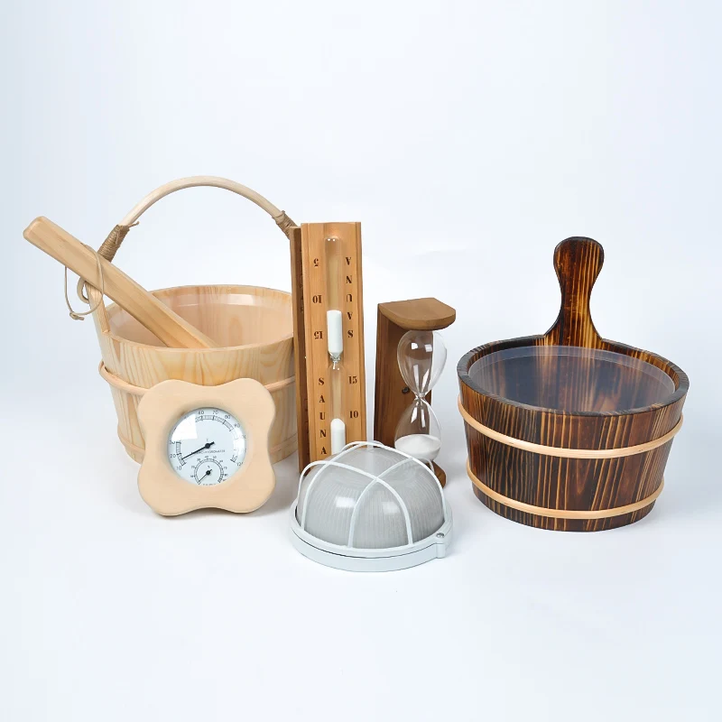 Guangzhou wholesale price sauna equipment sauna accessories 4L wooden sauna bucket