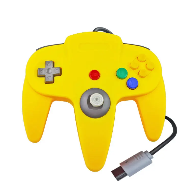Желтый цвет для Nintendo 64 N64 проводной игровой контроллер Джойстик консоль вилка