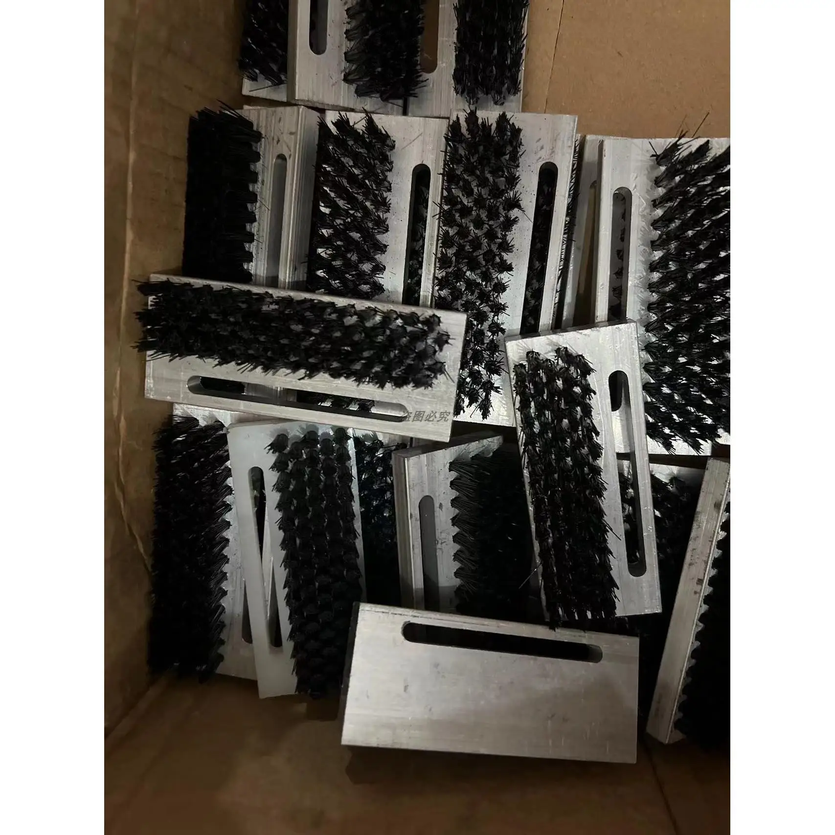Good quality  Small  black nylon white pp bristle  Mini Small Strip brush for packing machine ,for glue