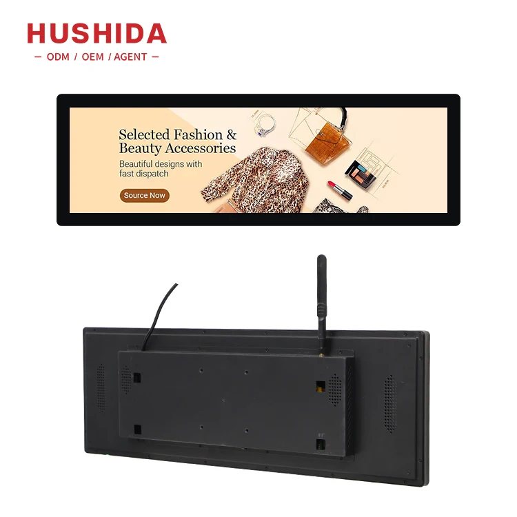 28.6 inch Shelf Edge Smart LCD Panel Screen Stretched Bar Digital Shelf Bar LCD Screen