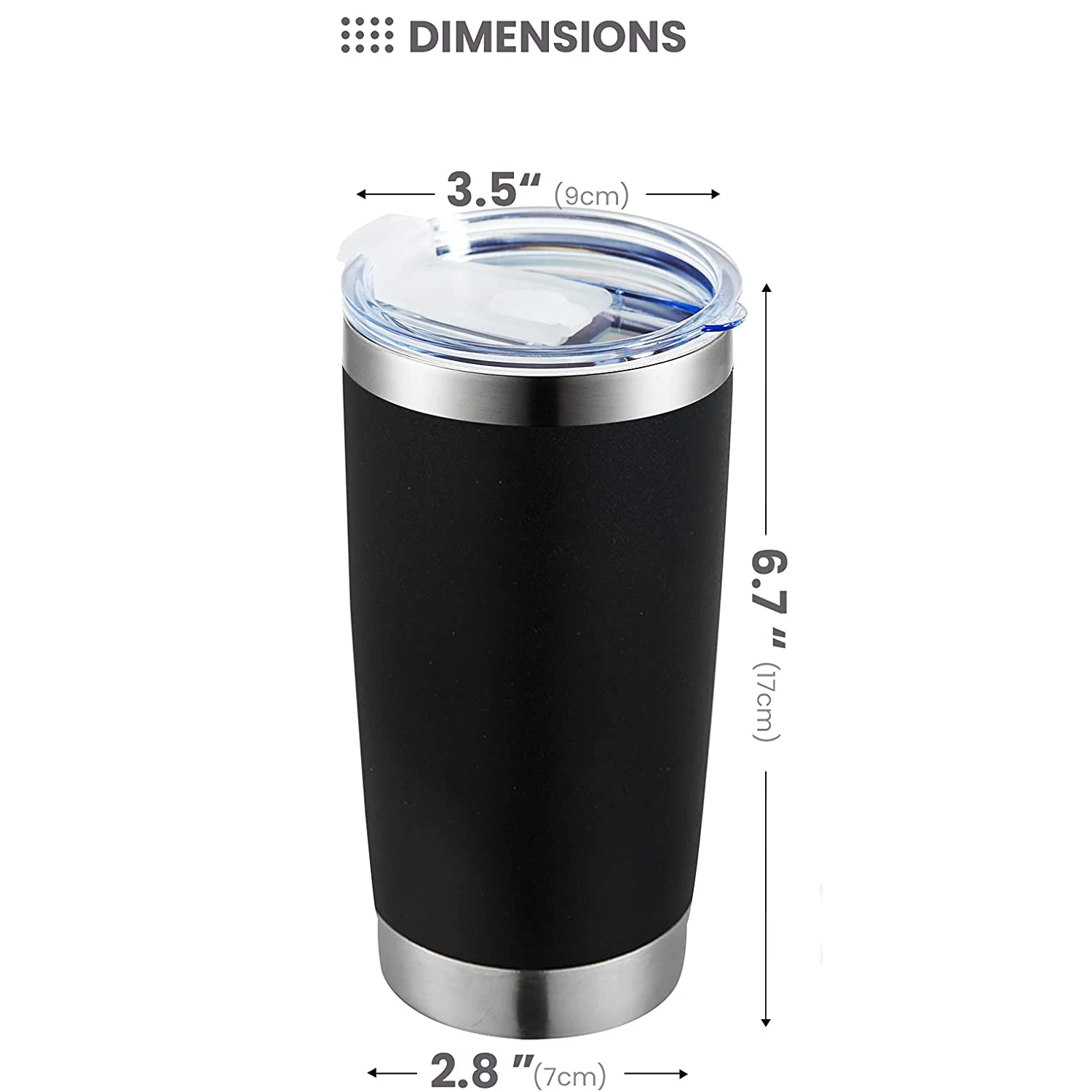 USA warehouse  powder coated 20oz modern double wall vacuum insulated stainless steel travel mug