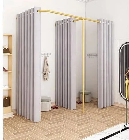 Factory custom beauty salon partition curtain Luxury privacy Temporary dressing room blackout privacy engineering curtain