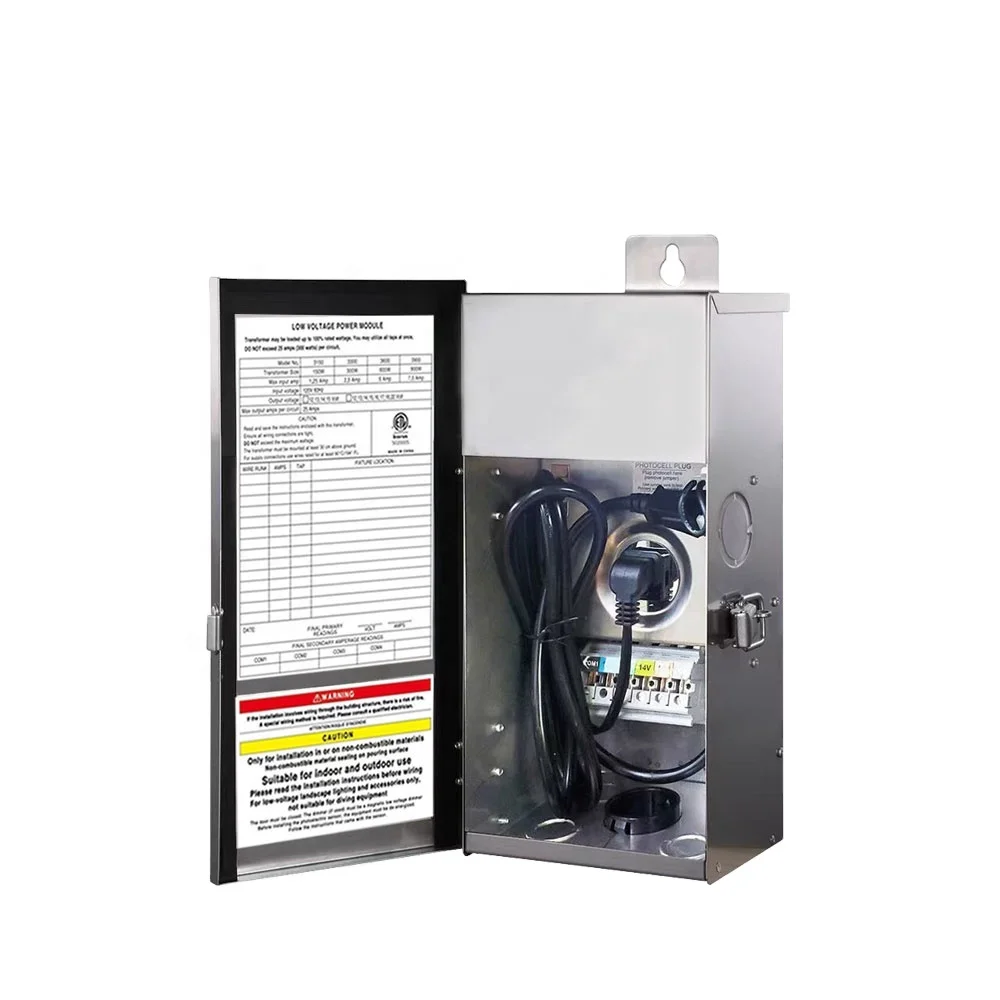 ETL LT3150 IP65 Waterproof 150W Multi-tap 12-15VAC Output Voltage 304 Stainless Steel Toroidal Type LED Landscape Transformers