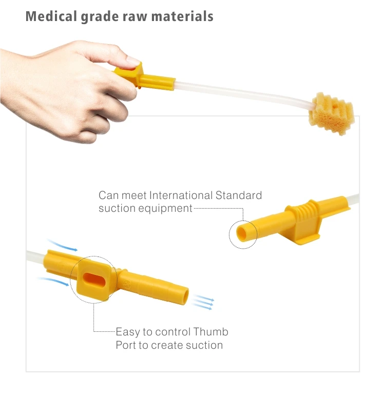 Medical disposable surgical oral suction tube sponge stick toothbrush factory price