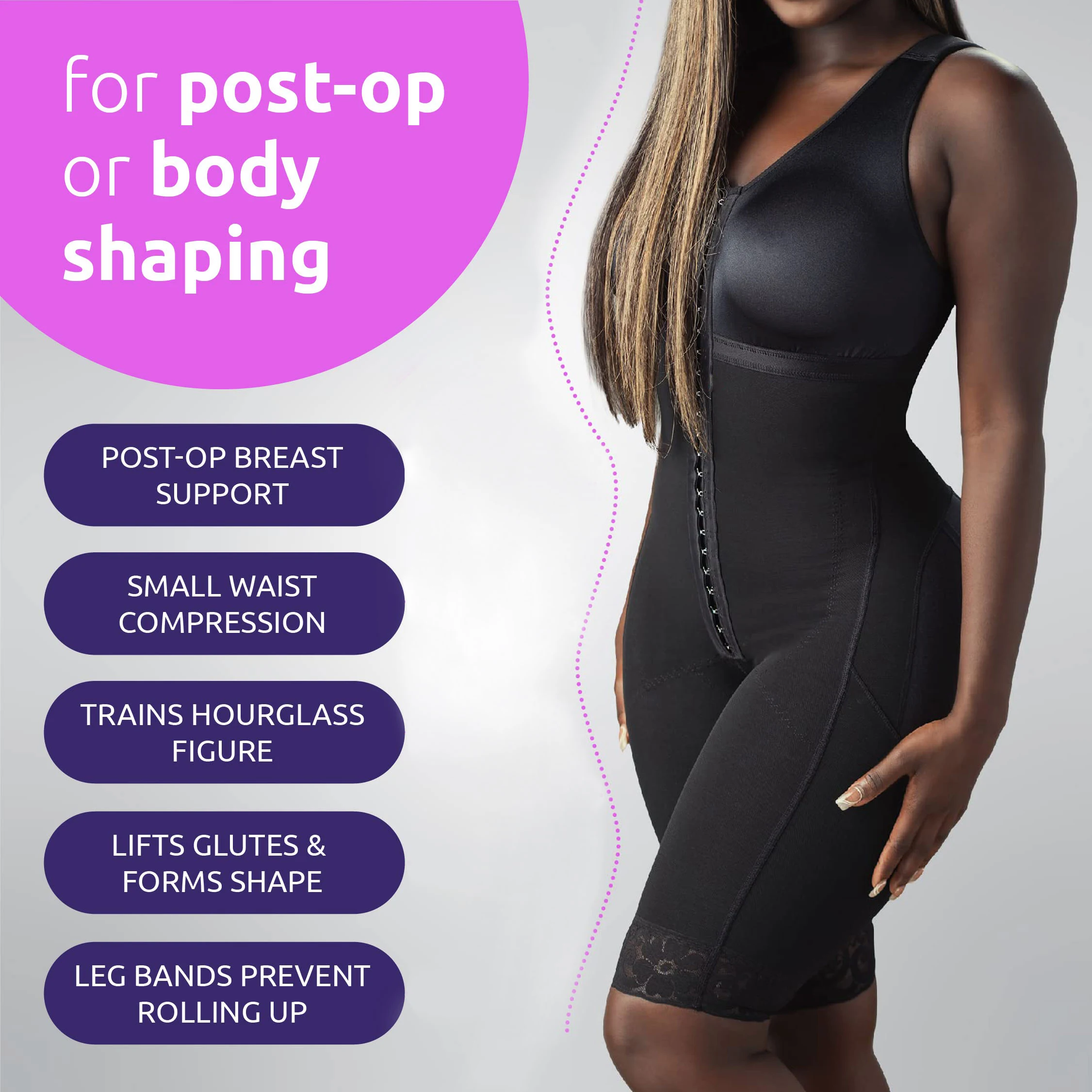 After Surgery Surgical Compression Garments Shapewear Bodysuit Post Op Stage 2 Bbl Full Body Shaper Open Crotch Faja Colombiana