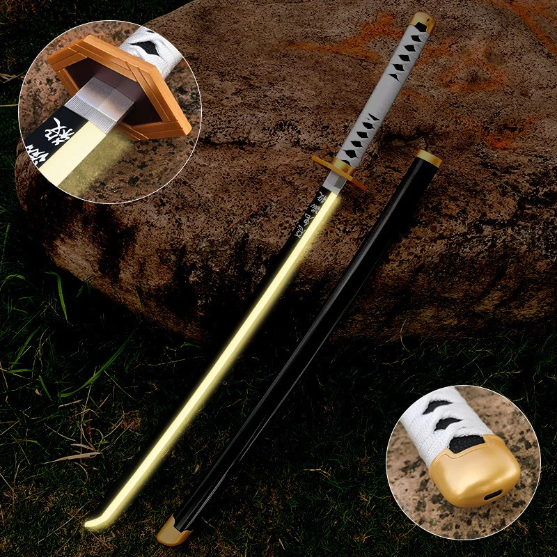 Tytopone Japanese Demon slayer Sword Katana Cosplay Props Luminous Katana Wholesale ABS Light Saber Lightsaber Katana