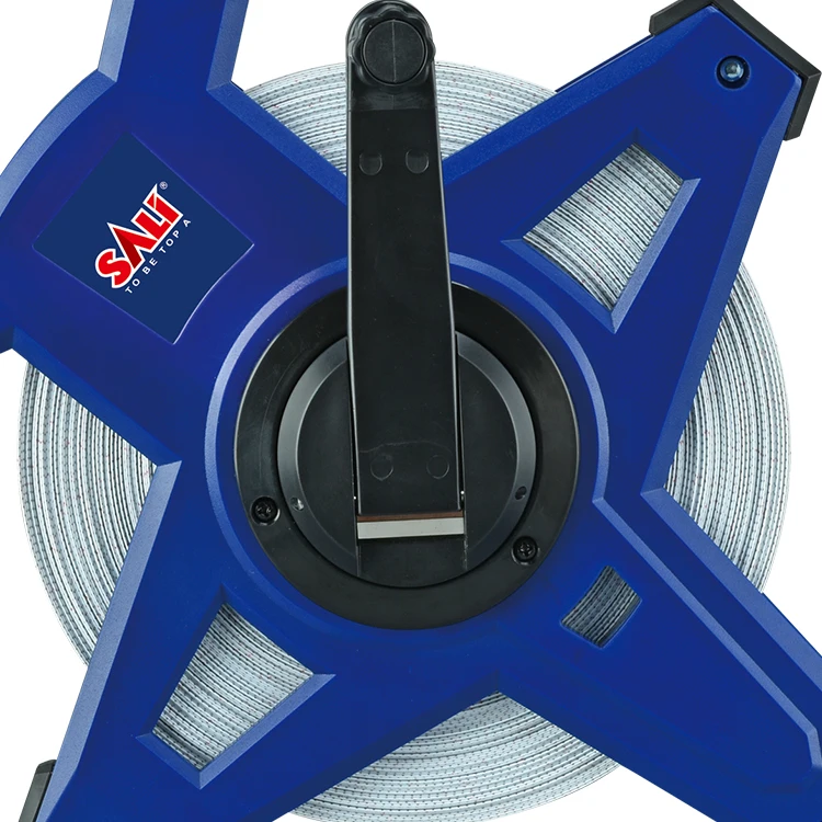 SALI Rubber Grip Handle ABS Body Double Side Printing 100m Easy Operate Fiberglass Tape Measure