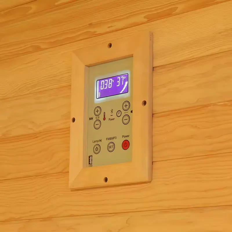 2024 Big himalayan salt therapy steam sauna room finnish1-6 person traditional dry wet steam sauna for sale