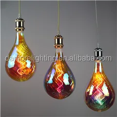 Edison screw E27 E26 B22 base Alien shape Soft flexible Filament LED light decorative led filament bulb with color plating