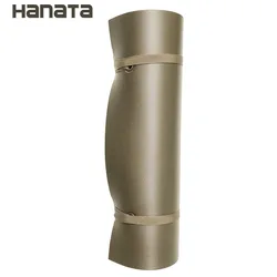 two straps copper eyelet suspensibility mattress army green pe foam mat sleeping pad