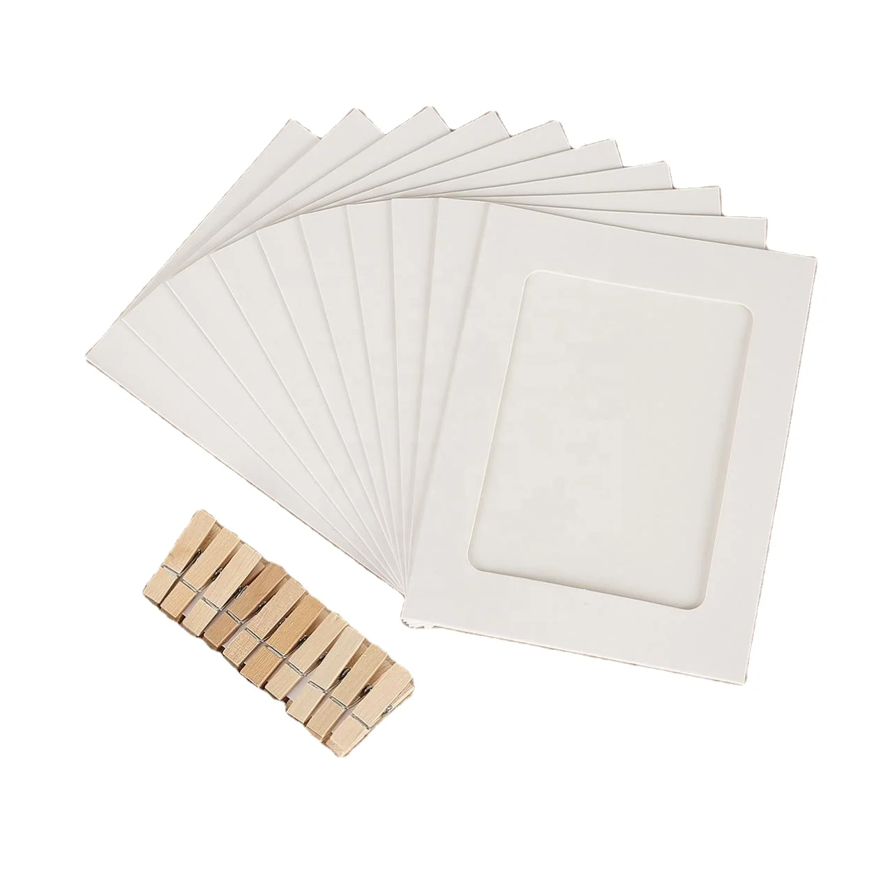 Plastic Cardboard Photo Frames 30 Clothespins With 3 Ropes For Home Wall Decor Made In China