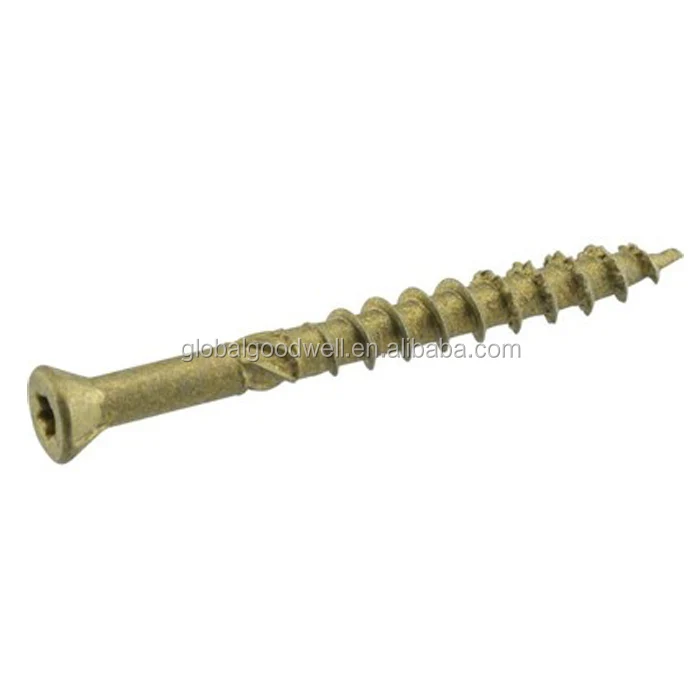 Tan color Exterior Outdoor Coated Flat countersunk head decking screws deck screws brown