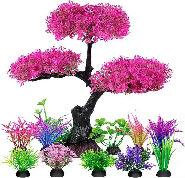 Factory Supplied Plastic Aquarium Seaweed Ornamental Plants Fish Tank Water Decoration