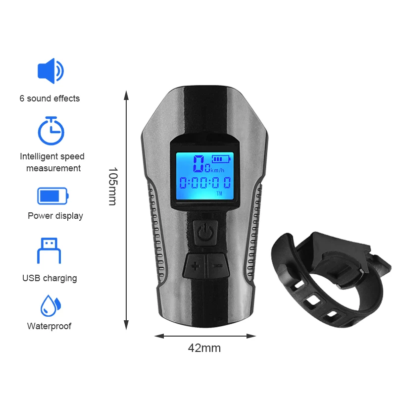  Лидер продаж динамик велосипедный фонарь умный Usb Перезаряжаемый передний для велосипеда распродажа с гудком и сигнальными