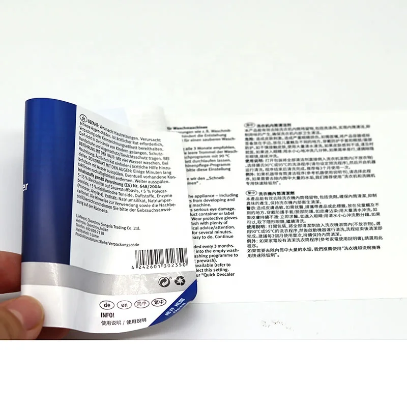 Custom Self Adhesive Pearl Film Multi Double Layer Label Sticker Printing Cosmetic Labels Sticker
