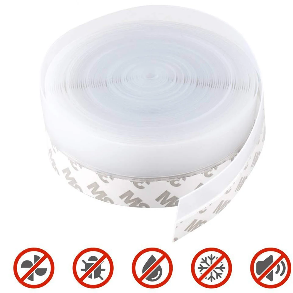 Heat Resistant SIlicone Sealing Strips for Door, Waterproof Windows Bathroom Self-adhesive Seal Strips