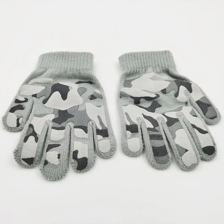 
Handsome simple high-quality winter warm knitted cotton gloves 