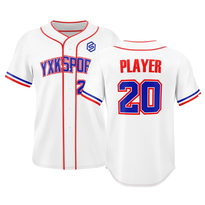Custom Sublimation Vintage Baseball Jersey For Men Button Up Mesh Baseball Jersey Custom