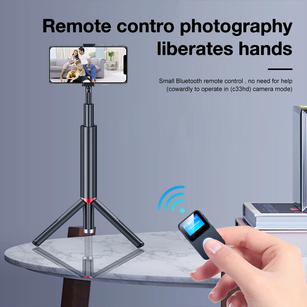 Mini MP3 Player Bluetooth 5.0 Audio Adapter 2 in 1 Transmitter Receiver with Screen Support Remote Control Photo