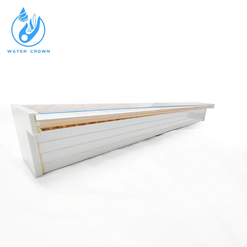 Beautiful Crown Waterfall LED Light Panel Easy Discharge Acrylic Water Curtain for Perfect Ice Bathtub Accessories