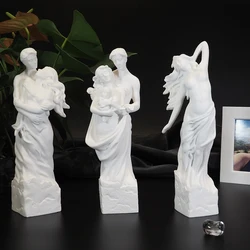 Suanti custom hotel figurine roman luxury man lady body statue modern decoration art sculptures home decor resin sculpture