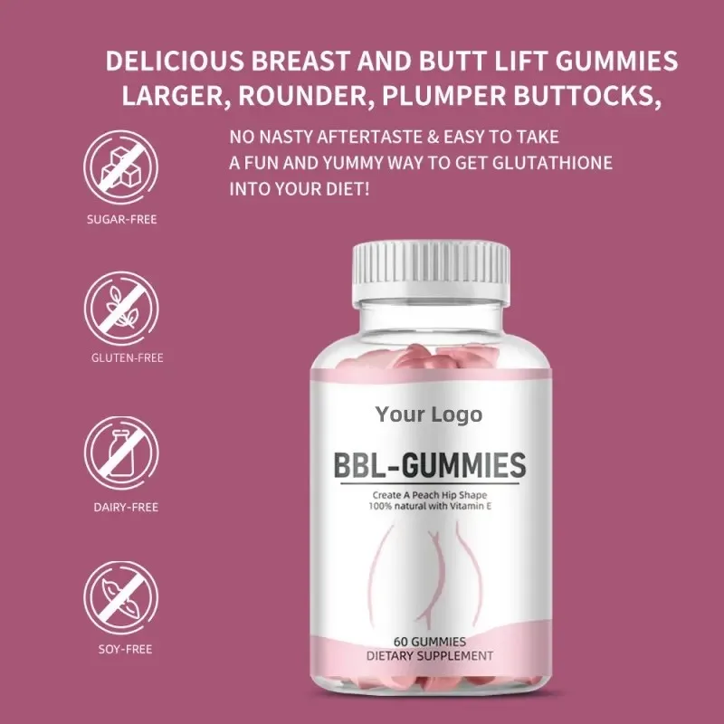 OEM Private Label Weight Gain Supplements BBL Gummy Breast Hip And Butt Enlargement Gummies