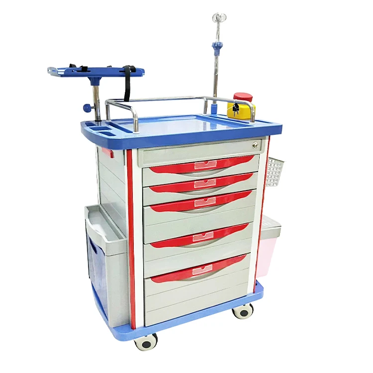 Multi-function Clinic Hospital Medical equipment Emergency Trolley best selling with good price