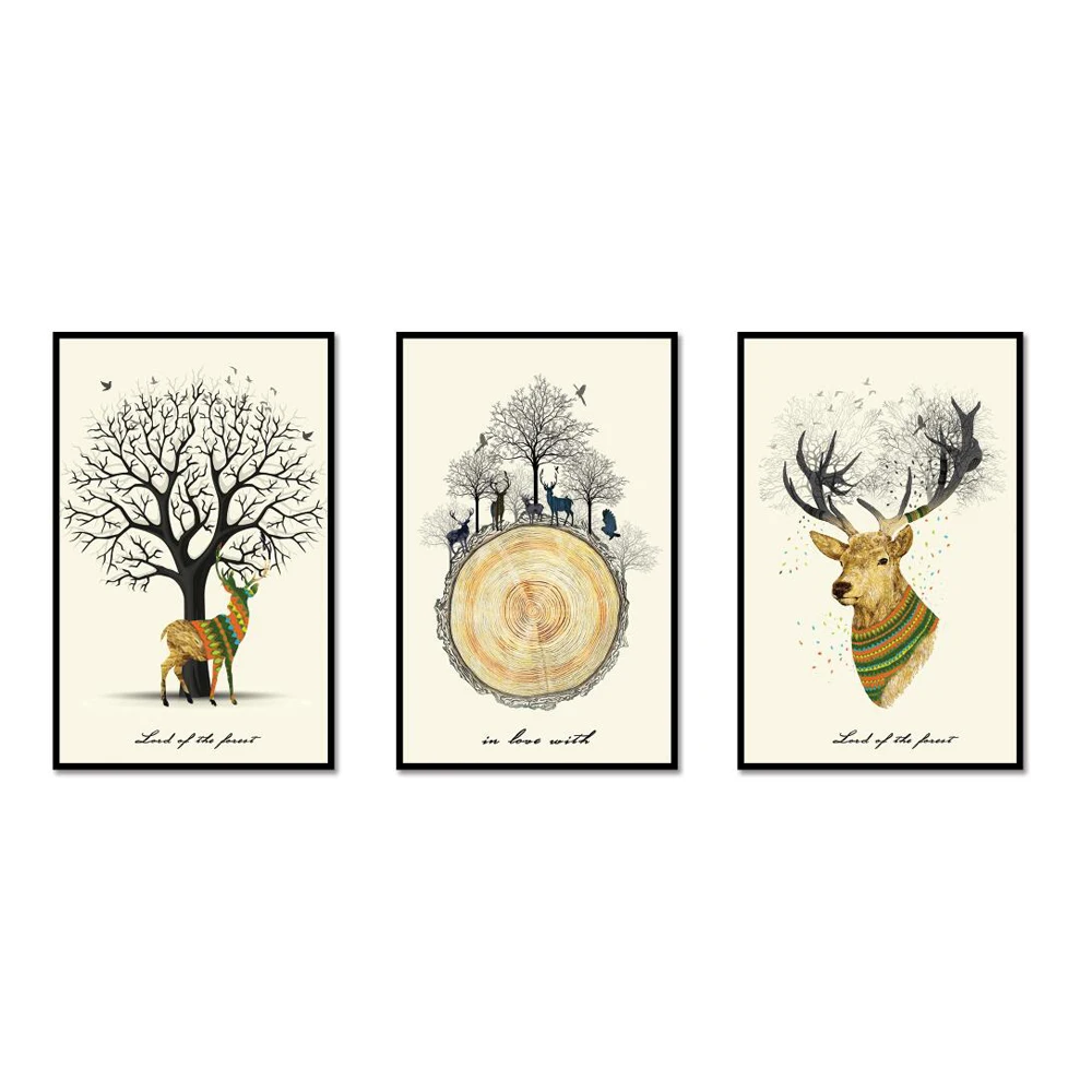 Dropship Provided Canvas Painting Board Tree Wall Art